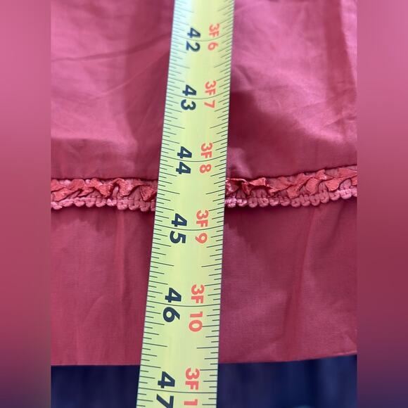 NWT Beulah Button Front Midi Shirt Dress Puff Sleeve Taylor Dress Orange Small - Picture 6 of 9